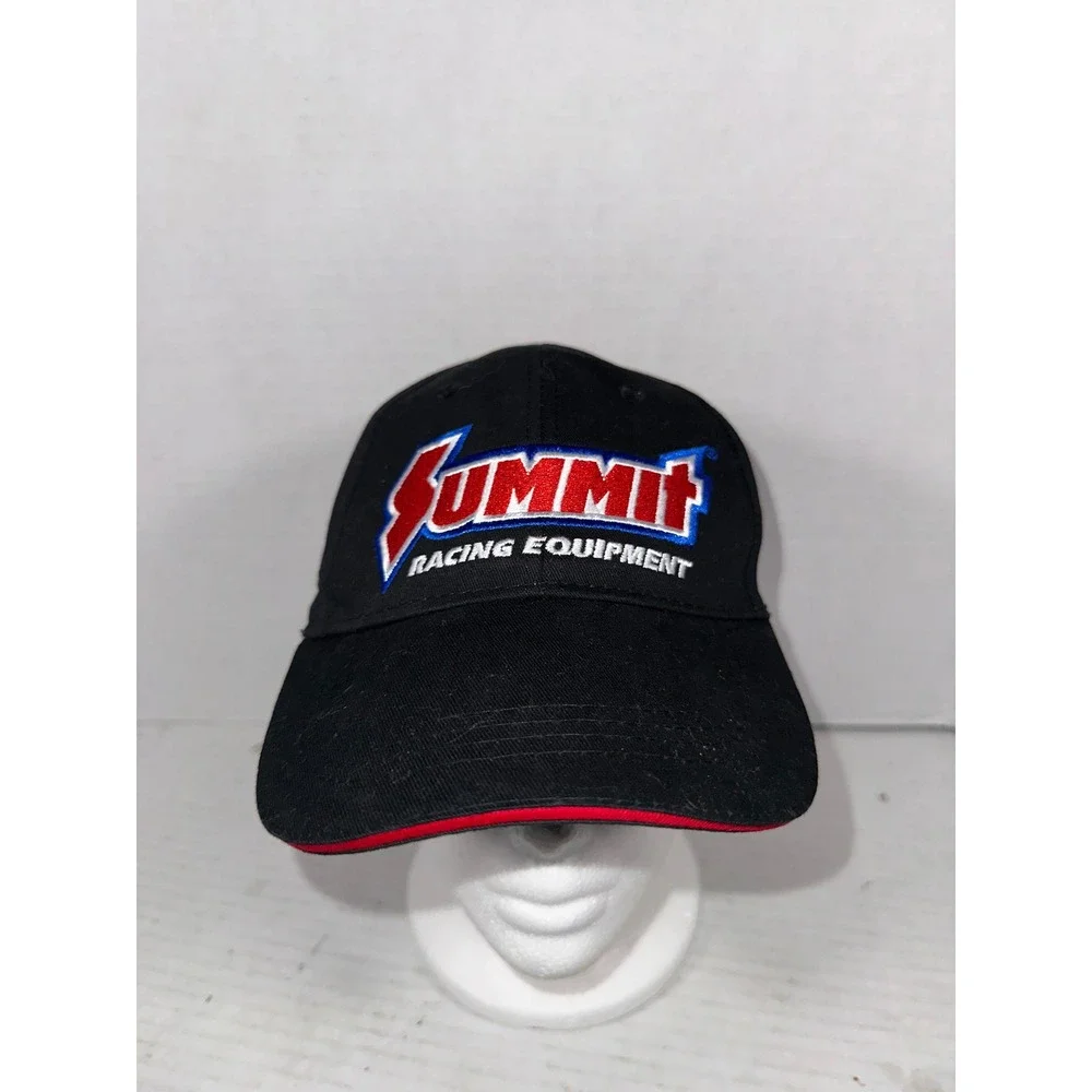 Summit Racing Equipment‎ Black Adjustable Hat Embroidered Logo Baseball Cap Hat